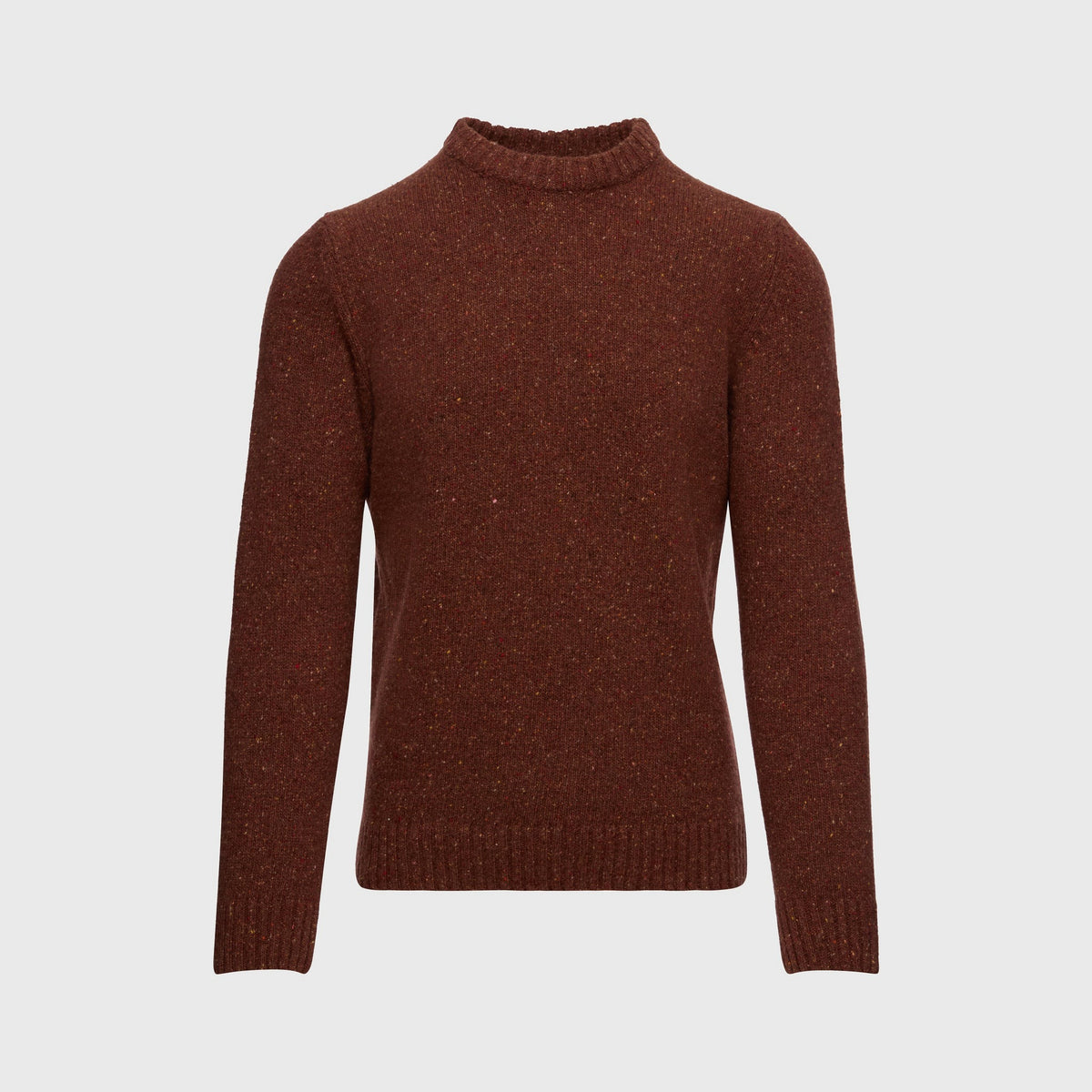Flecked Wool Crewneck — Rust in Rust — Emanuel Berg