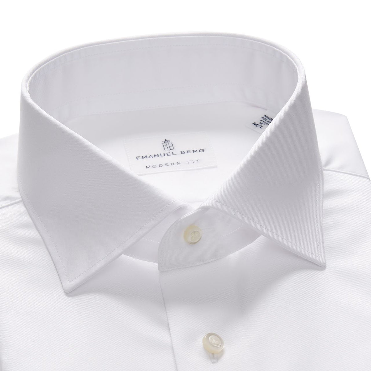 Traveller Dress Shirt in White — Emanuel Berg