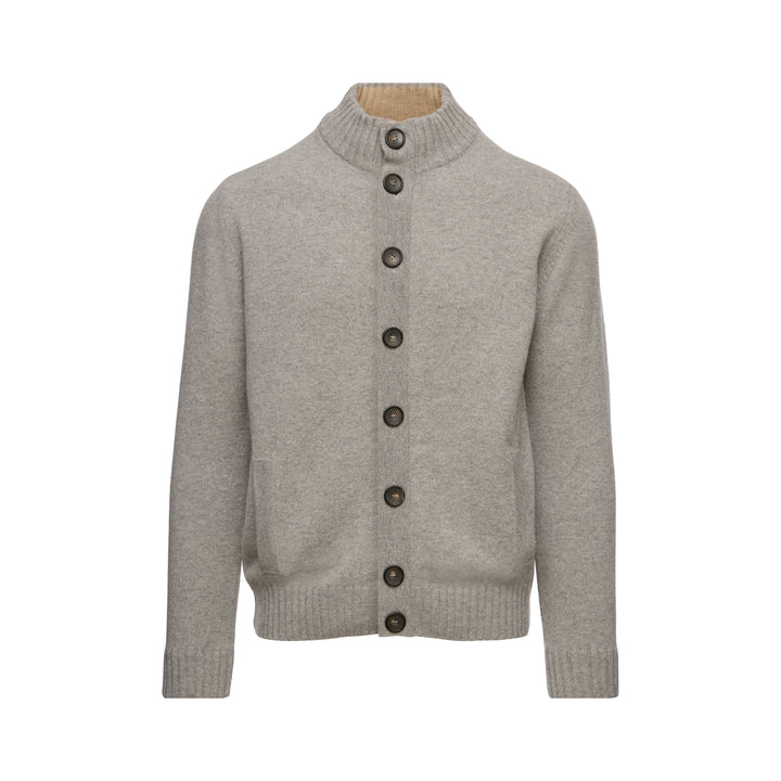 Merino Cashmere Button Cardigan