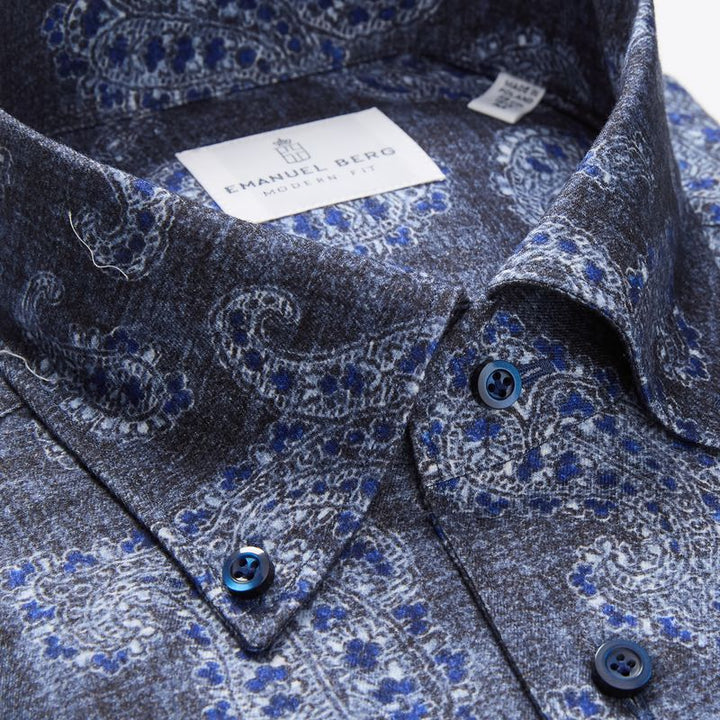 Paisley Printed Flannel Shirt