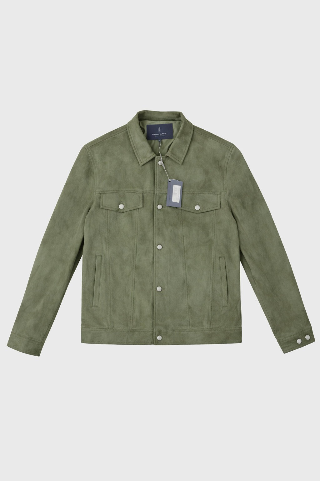Performance Ultra Suede Jean Jacket in Khaki — Emanuel Berg