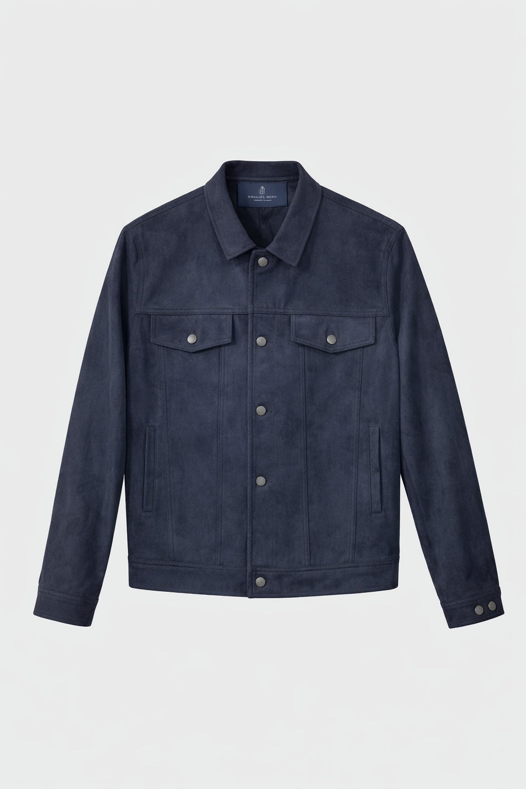Performance Ultra Suede Jean Jacket in Navy — Emanuel Berg