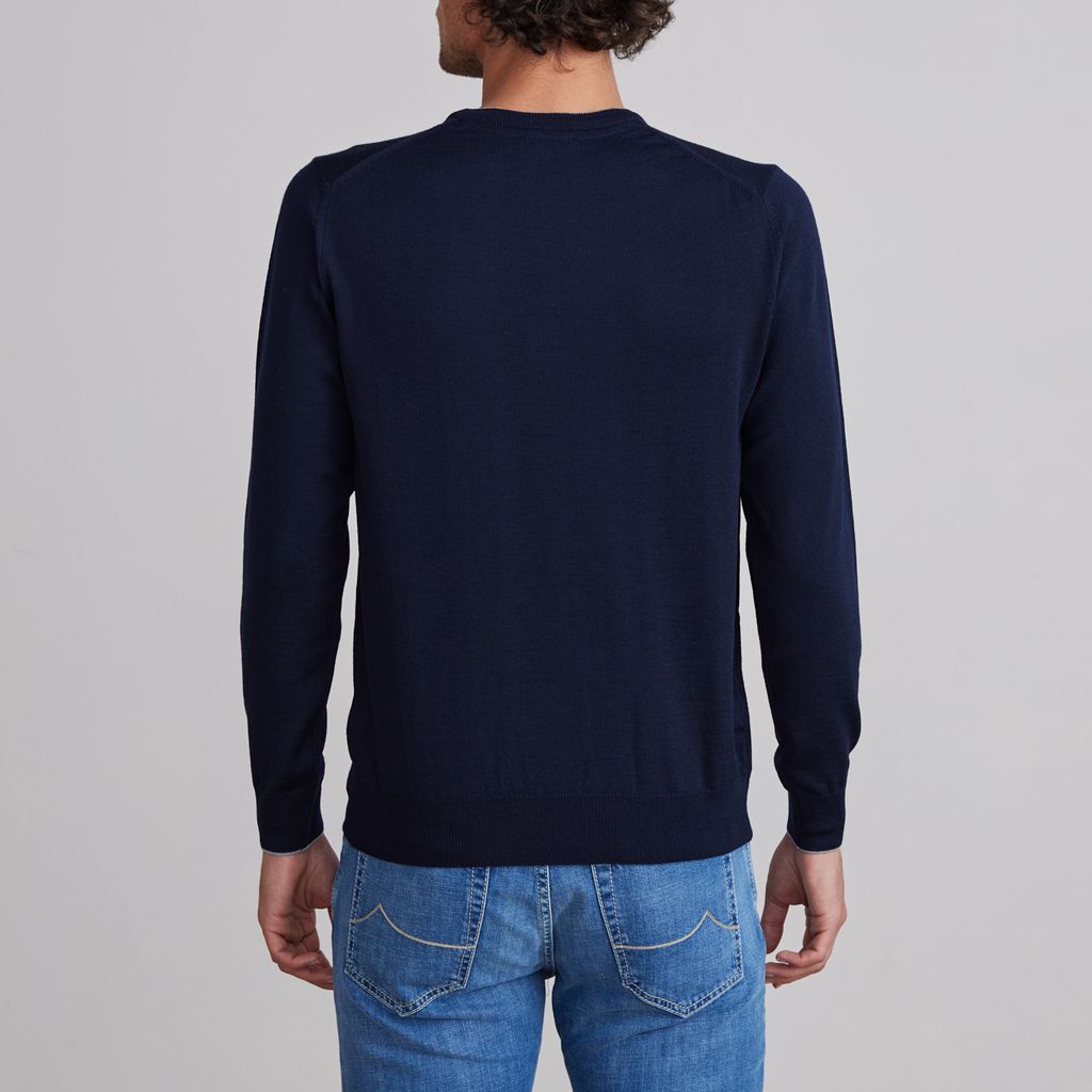 Light Gauge Crewneck in 225 NAVY — Emanuel Berg