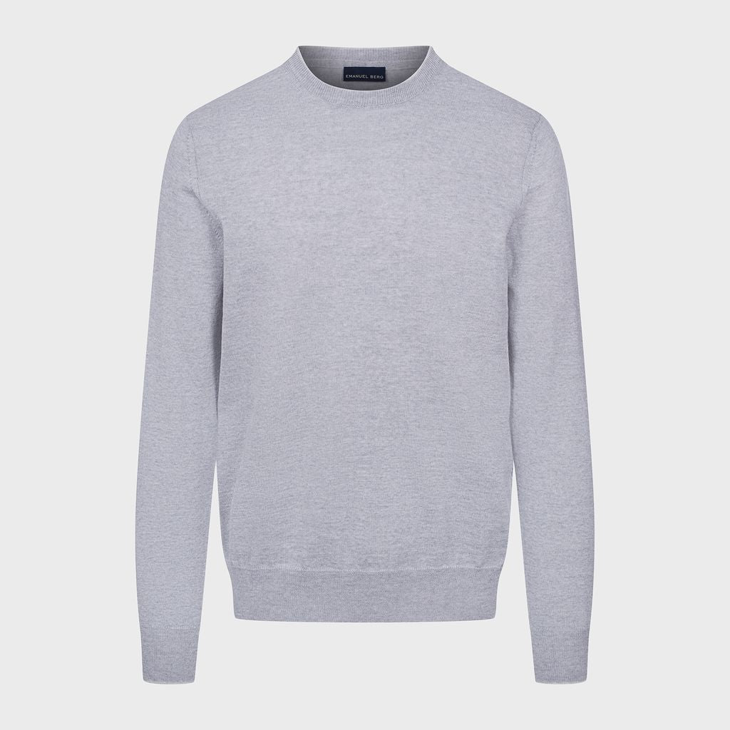 Light Gauge Crewneck in 226 SILVER — Emanuel Berg