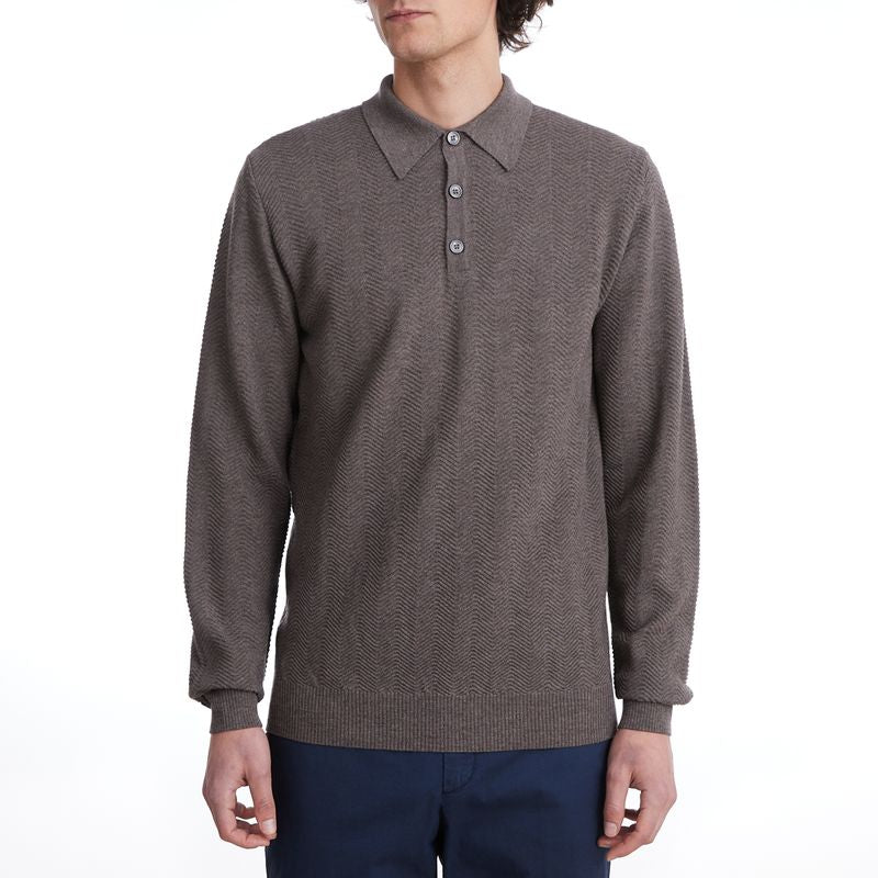 Lightweight Structured Long-Sleeve Polo