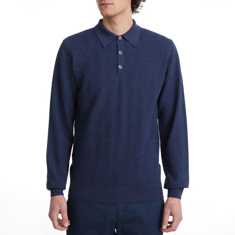 Lightweight Structured Long-Sleeve Polo