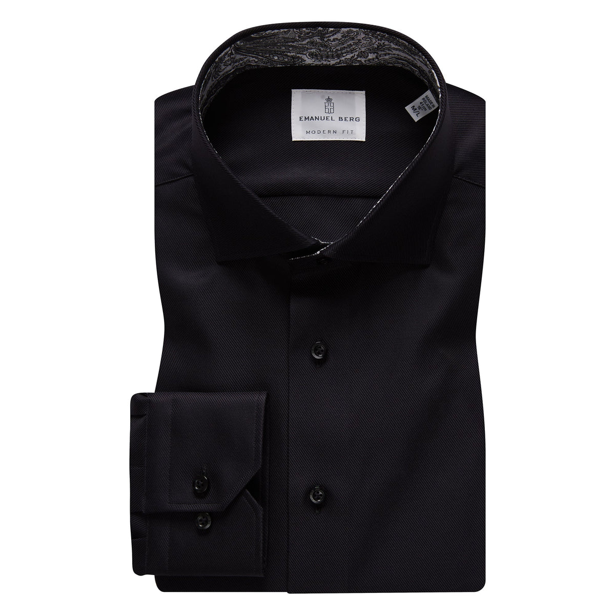 Dress Casual Dress Shirt in Black — Emanuel Berg