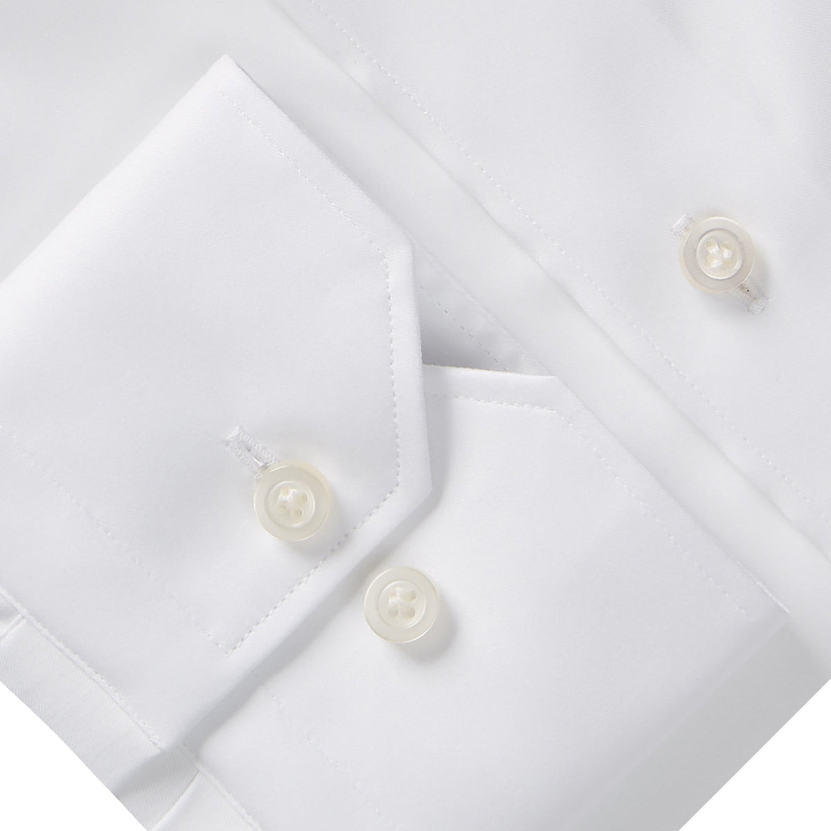 MODERN PERFORMANCE STRETCH DRESS SHIRT in White — Emanuel Berg