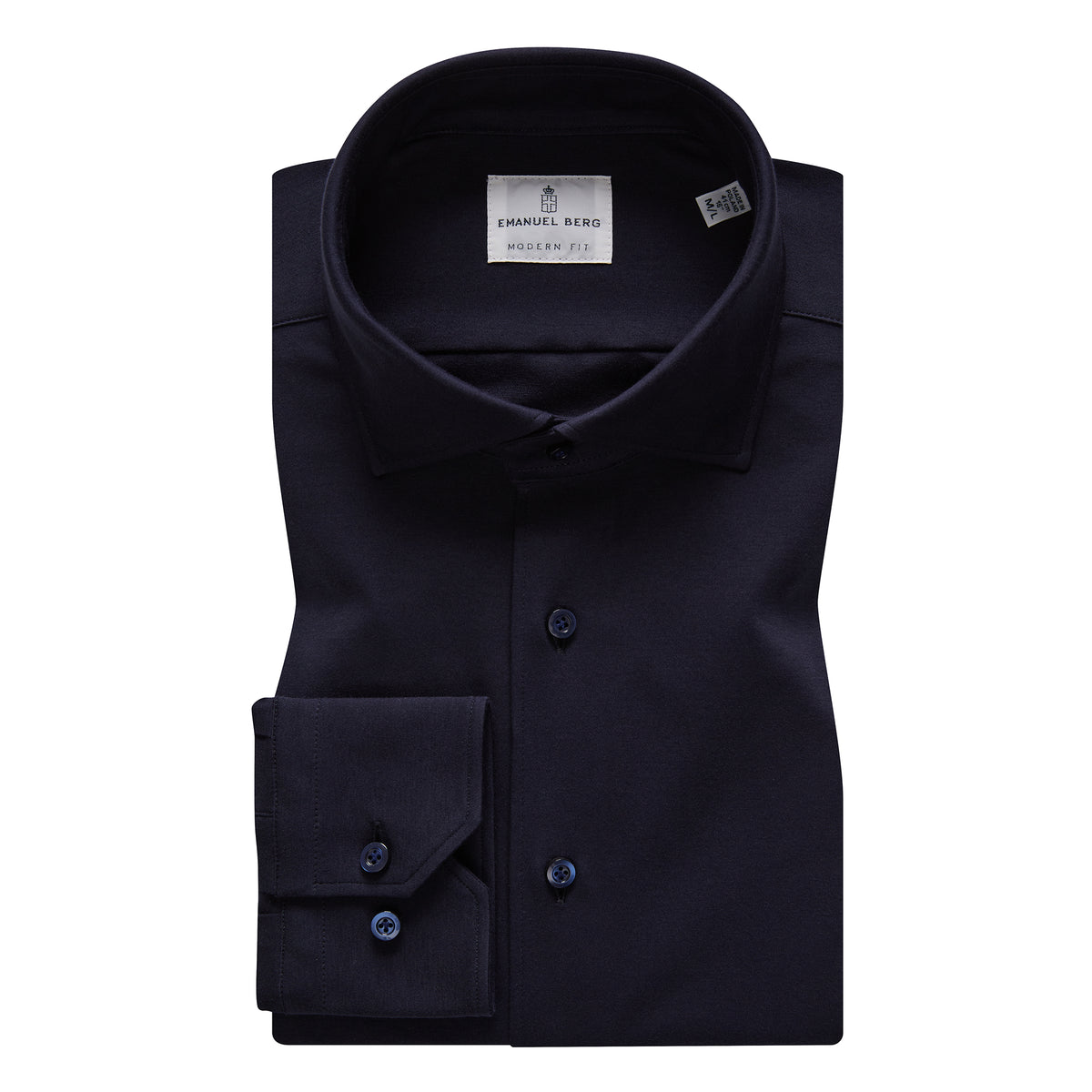 Modern 4Flex Stretch Knit Shirt in Navy — Emanuel Berg