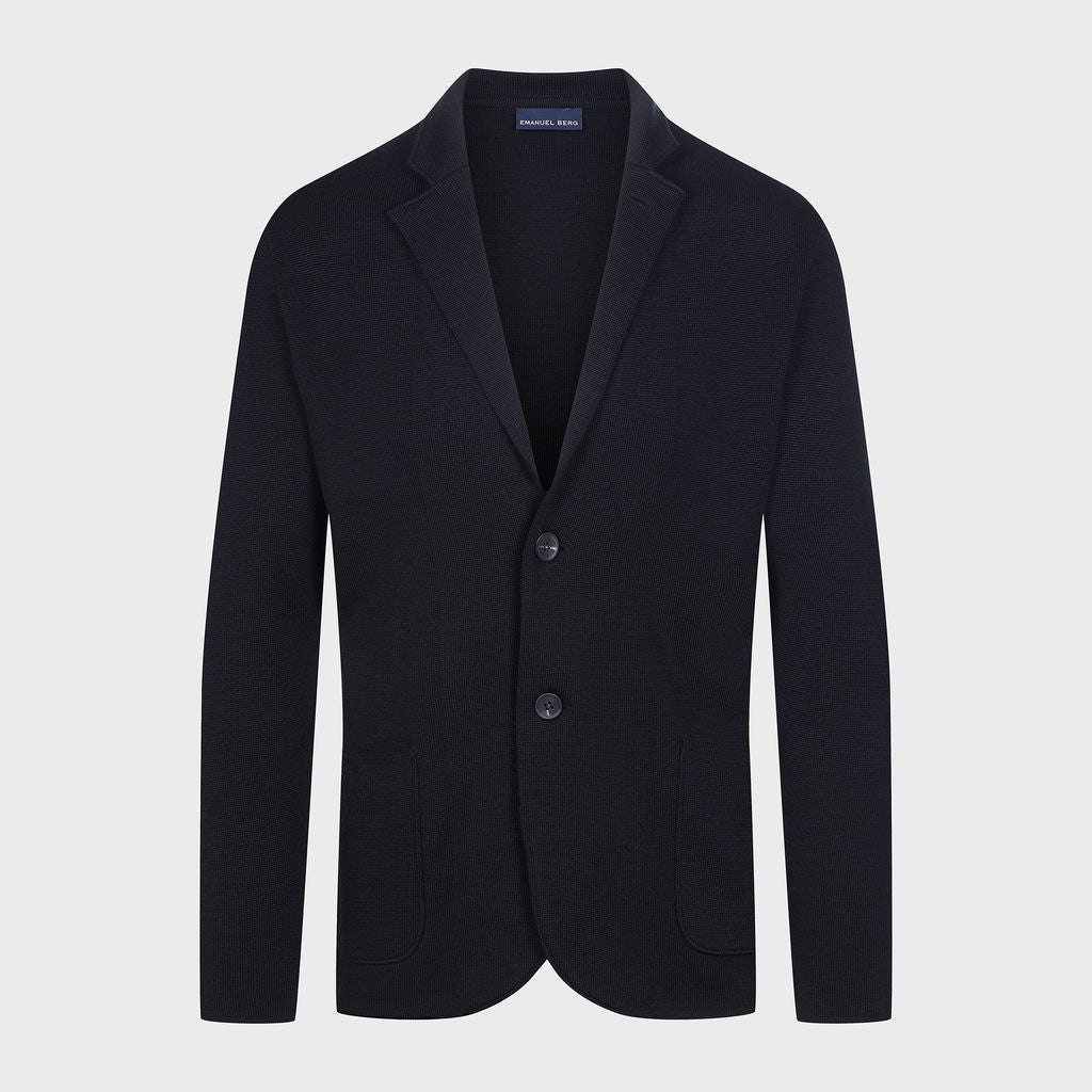 Premium Swacket with Two Buttons in 226 BLACK — Emanuel Berg