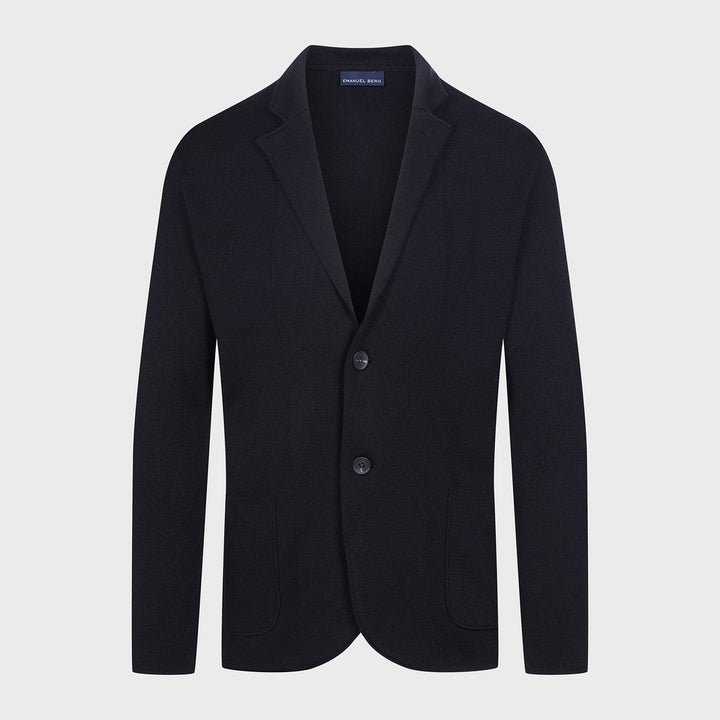 Premium Swacket with Two Buttons in Black — Emanuel Berg