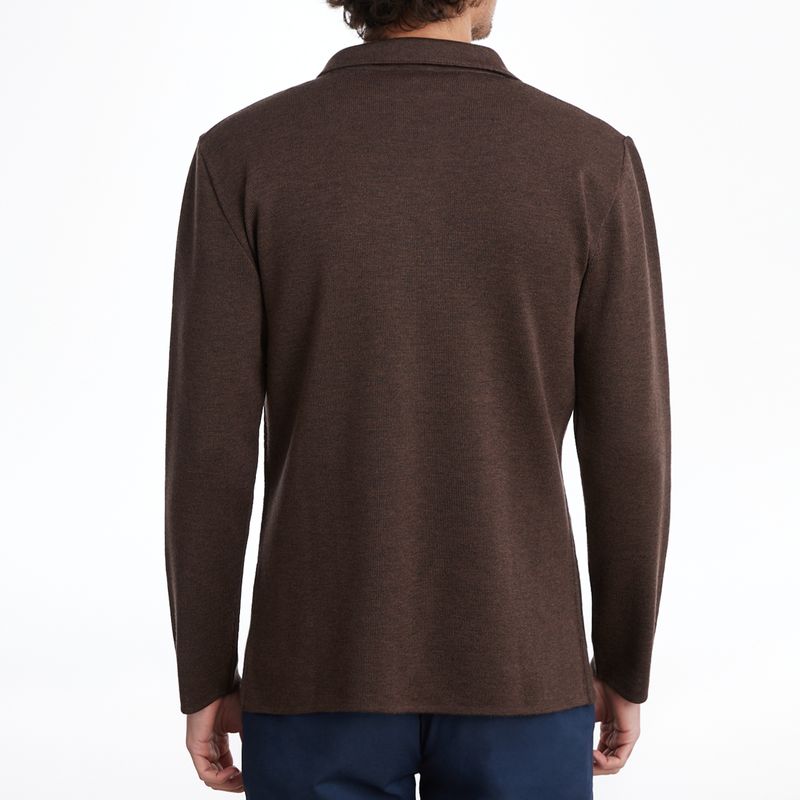 Premium Merino Swacket in Dark Brown — Emanuel Berg