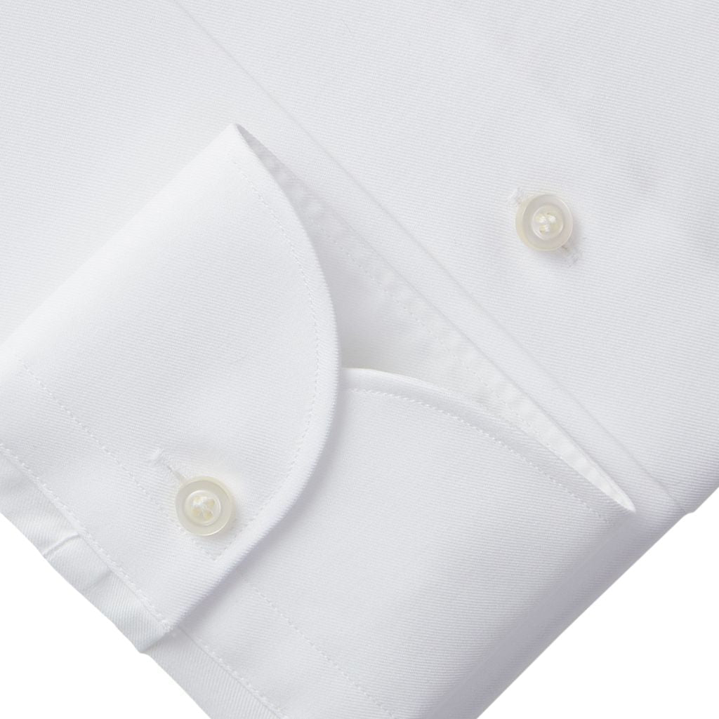 Yoga Twill Premium Stretch Shirt in White — Emanuel Berg