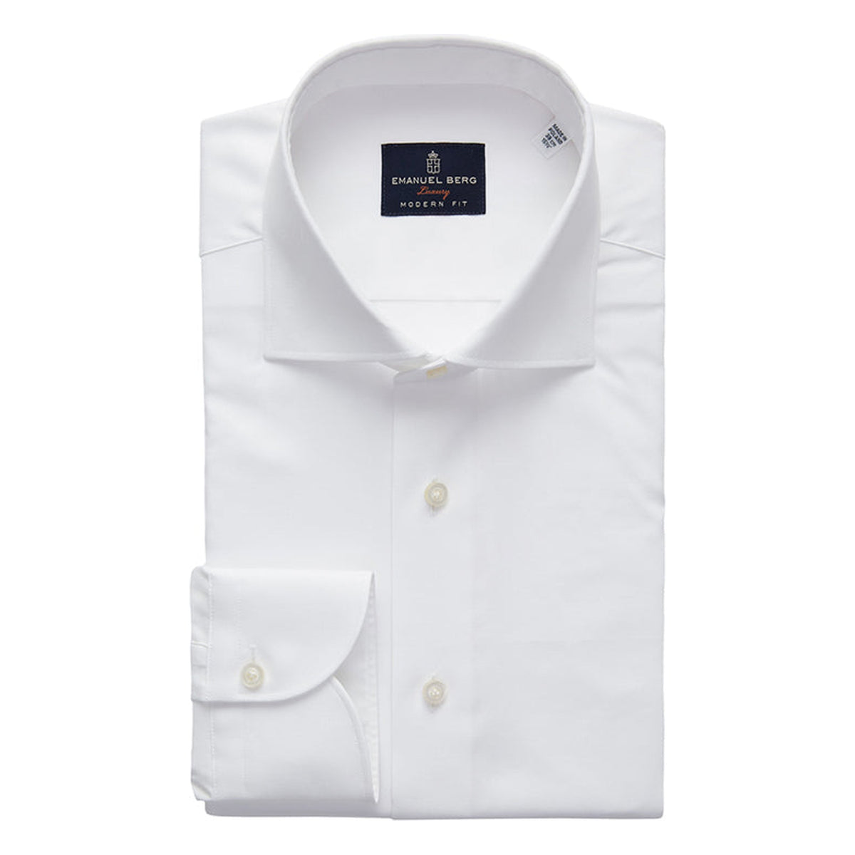 Yoga Twill Premium Stretch Shirt in White — Emanuel Berg