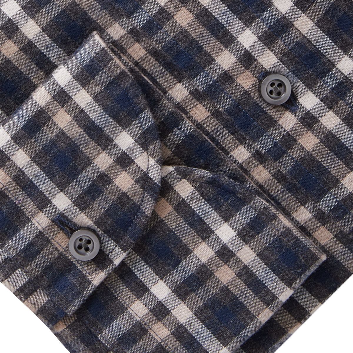 Plaid Oxford Shirt — Dark Grey in Dark Grey — Emanuel Berg