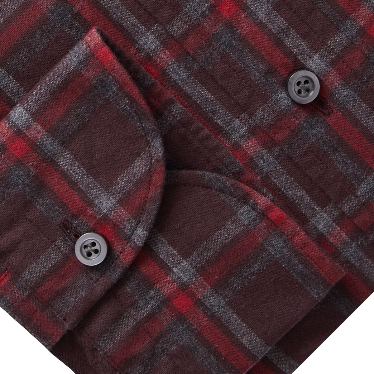 Plaid Oxford Shirt — Dark Red in Dark Red — Emanuel Berg