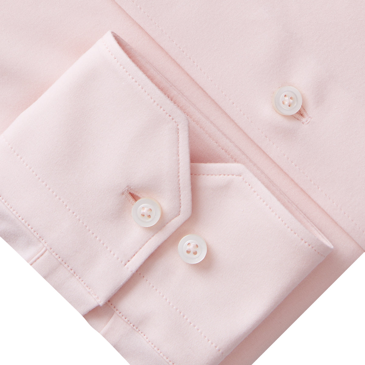 Long Sleeve Stretch Knit Shirt in Pink — Emanuel Berg