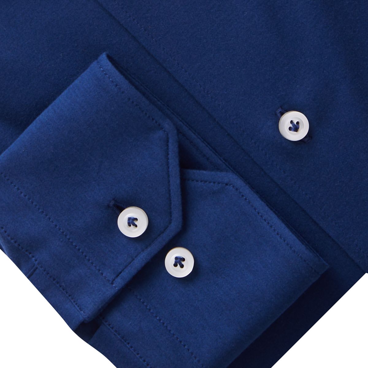 Long Sleeve Stretch Knit Shirt in Navy — Emanuel Berg
