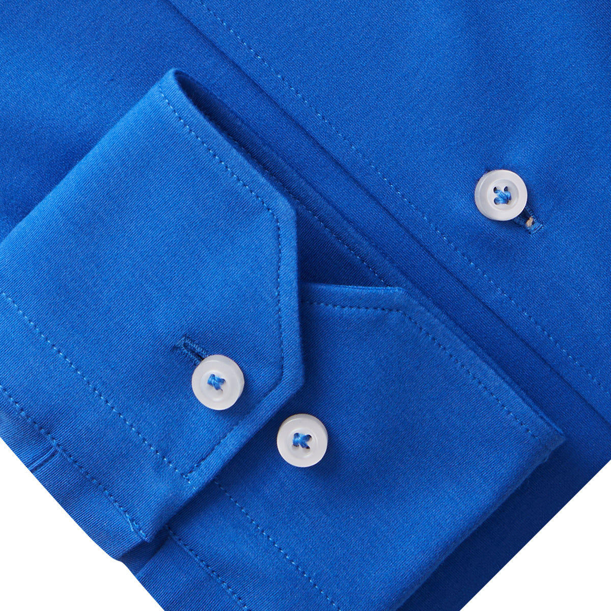 Long Sleeve Stretch Knit Shirt in Dark Blue — Emanuel Berg