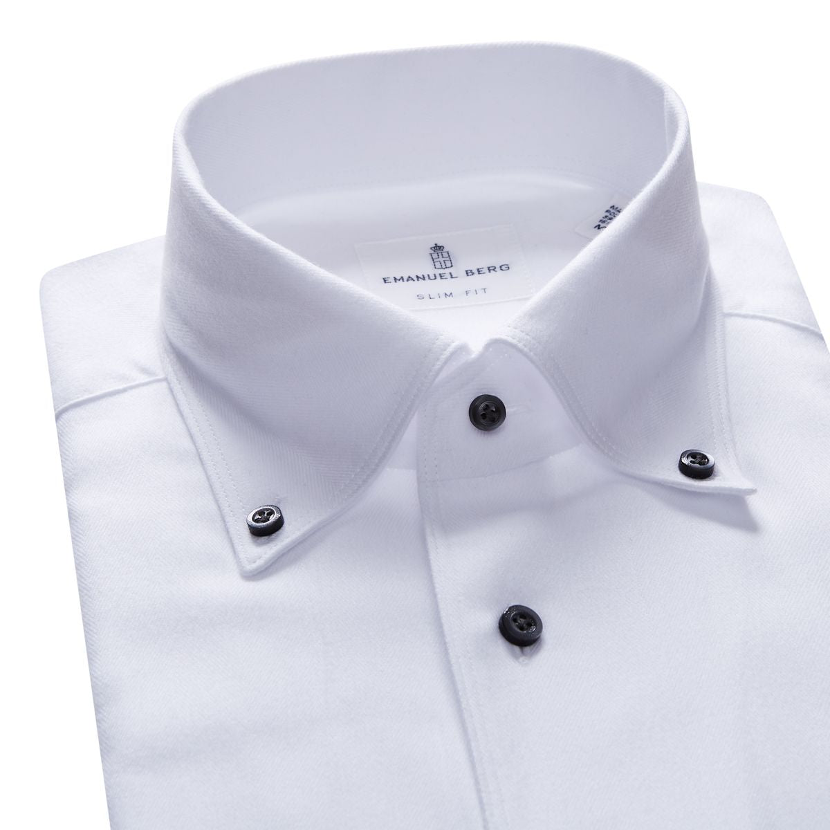Brushed Casual Sartorial Shirt in White — Emanuel Berg