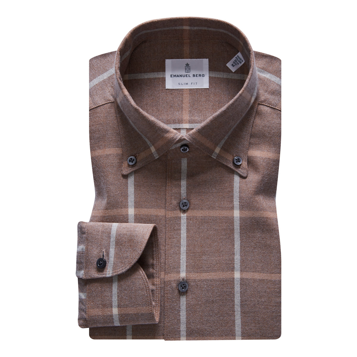 Brushed Casual Sartorial Shirt in Medium Brown — Emanuel Berg