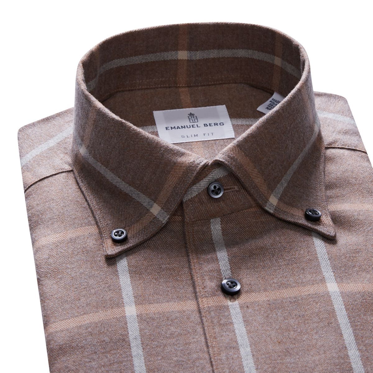 Brushed Casual Sartorial Shirt in Medium Brown — Emanuel Berg