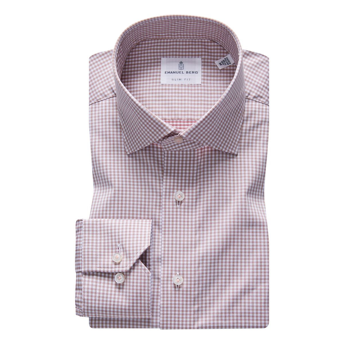 Checked Twill Sport Shirt in Bright Red — Emanuel Berg