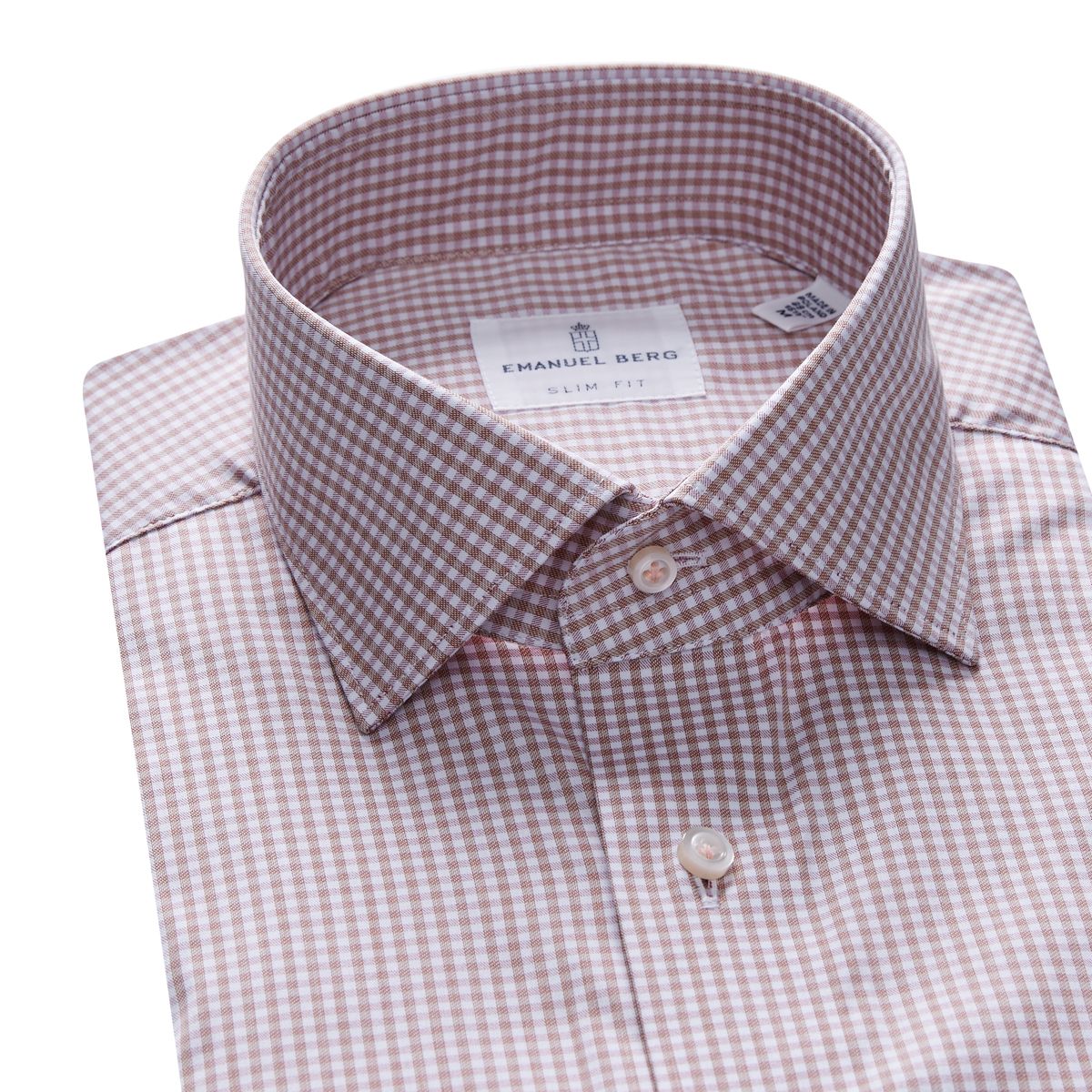 Checked Twill Sport Shirt in Bright Red — Emanuel Berg