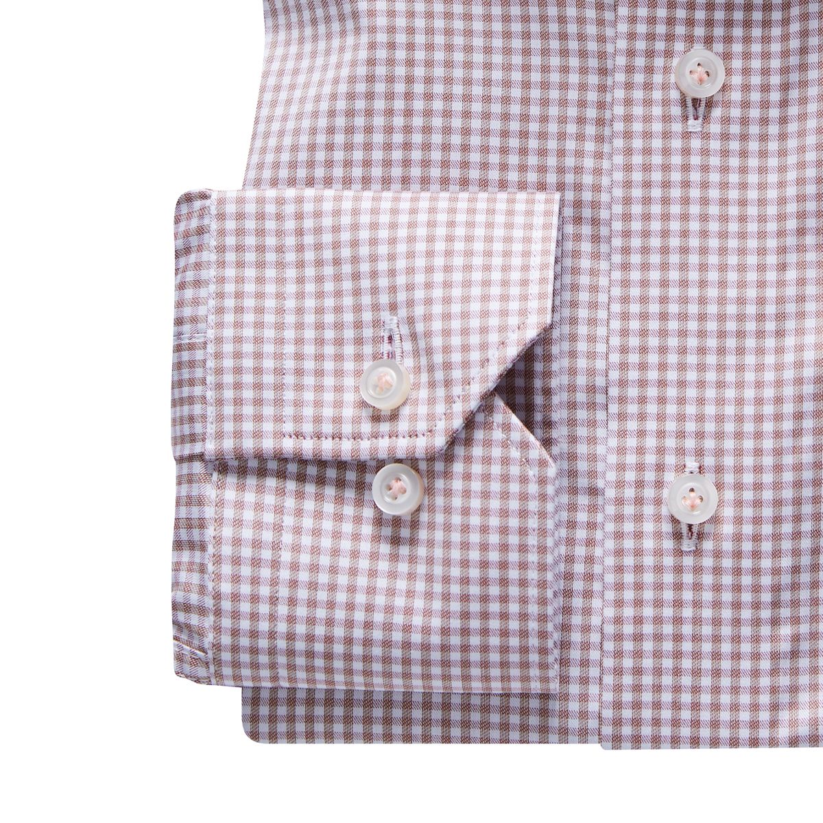 Checked Twill Sport Shirt in Bright Red — Emanuel Berg