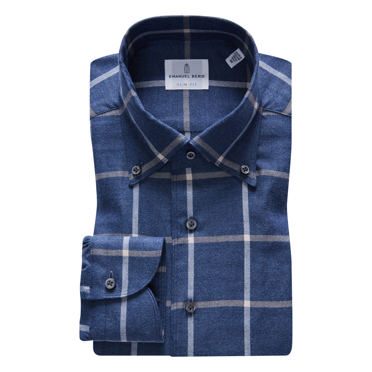 Brushed Casual Sartorial Shirt in Dark Blue — Emanuel Berg