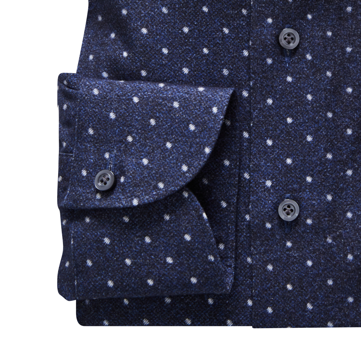 Tailored Brushed Cotton Twill Shirt in Dark Blue — Emanuel Berg