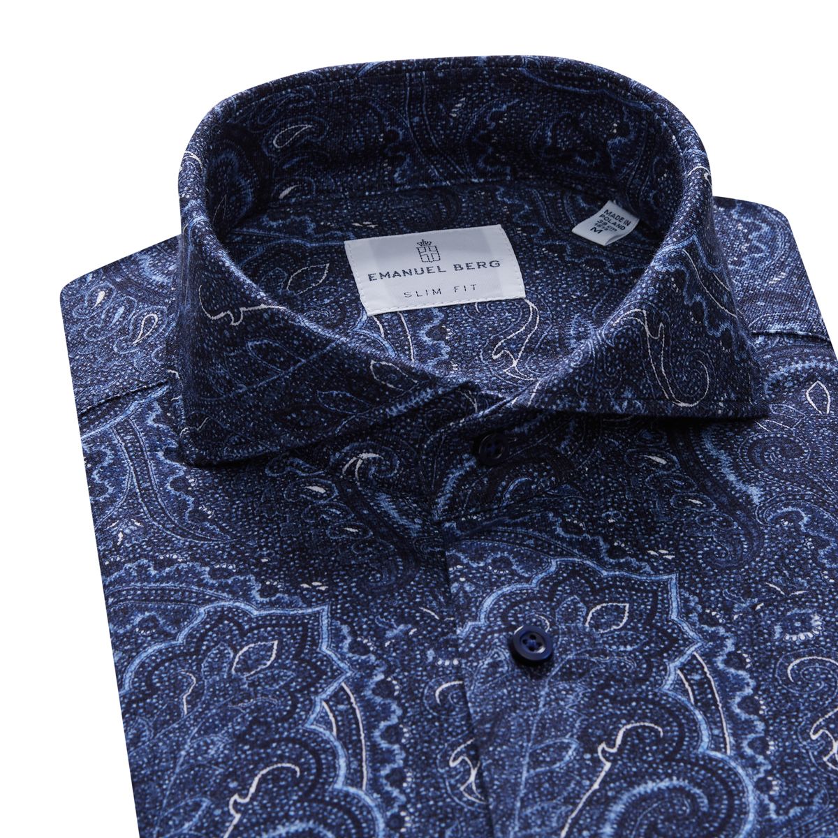 Stretch Jersey Knit Shirt in Navy — Emanuel Berg