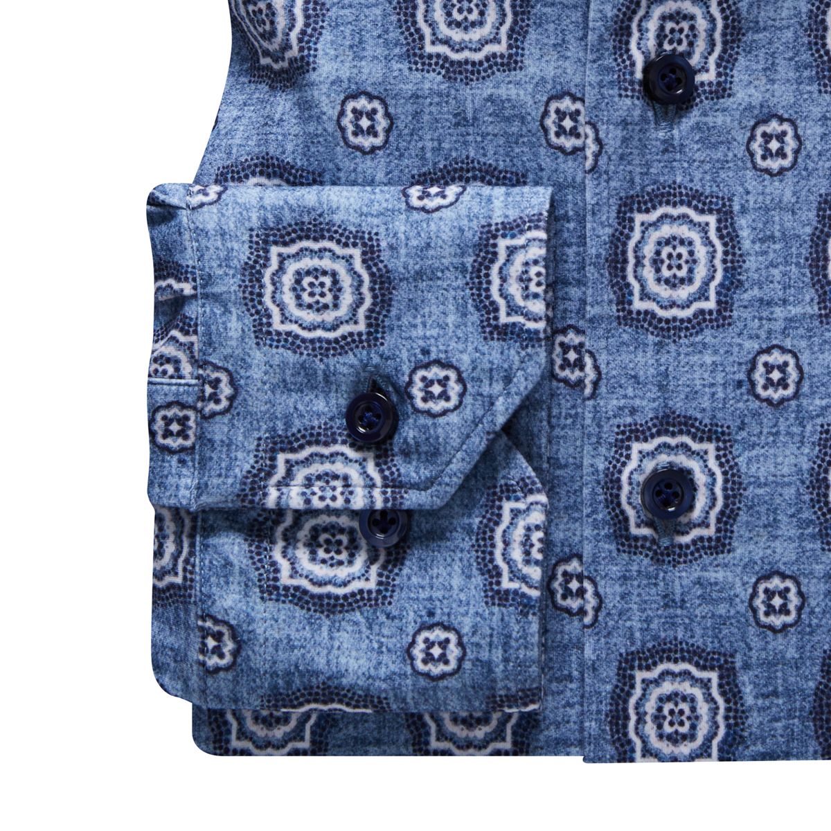 Modern 4Flex Stretch Knit Shirt in Medium Blue — Emanuel Berg