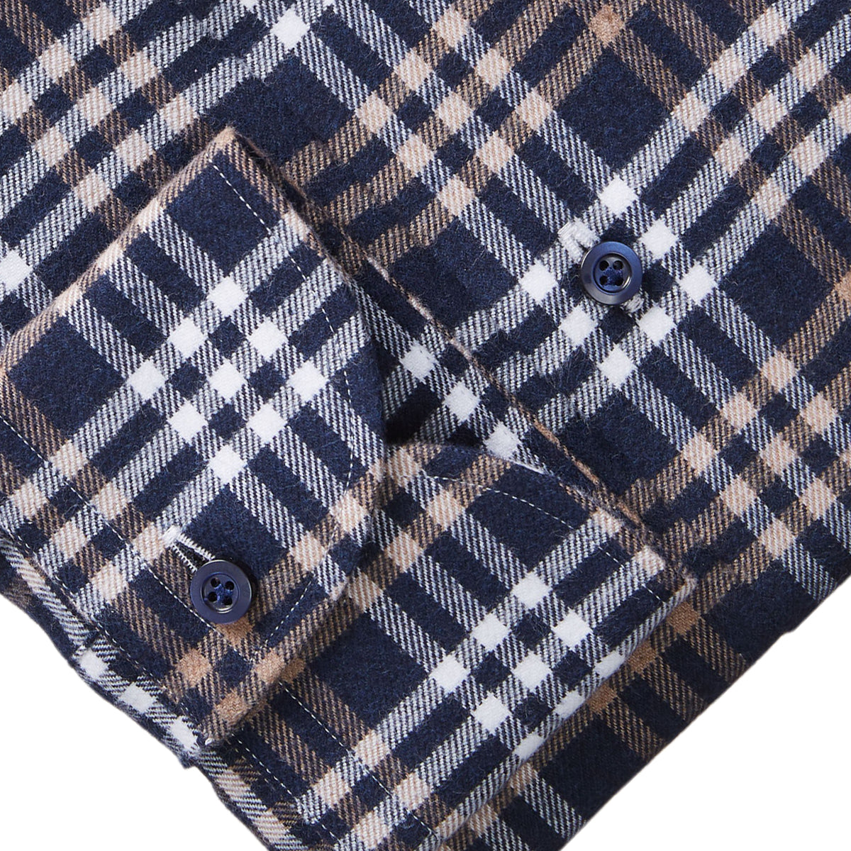 Ultra-Soft Brushed Twill Shirt in Navy — Emanuel Berg