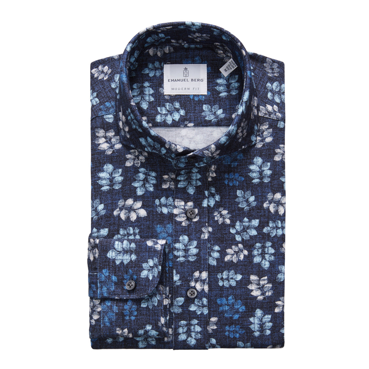 Stretch Jersey Knit Shirt in Dark Blue — Emanuel Berg