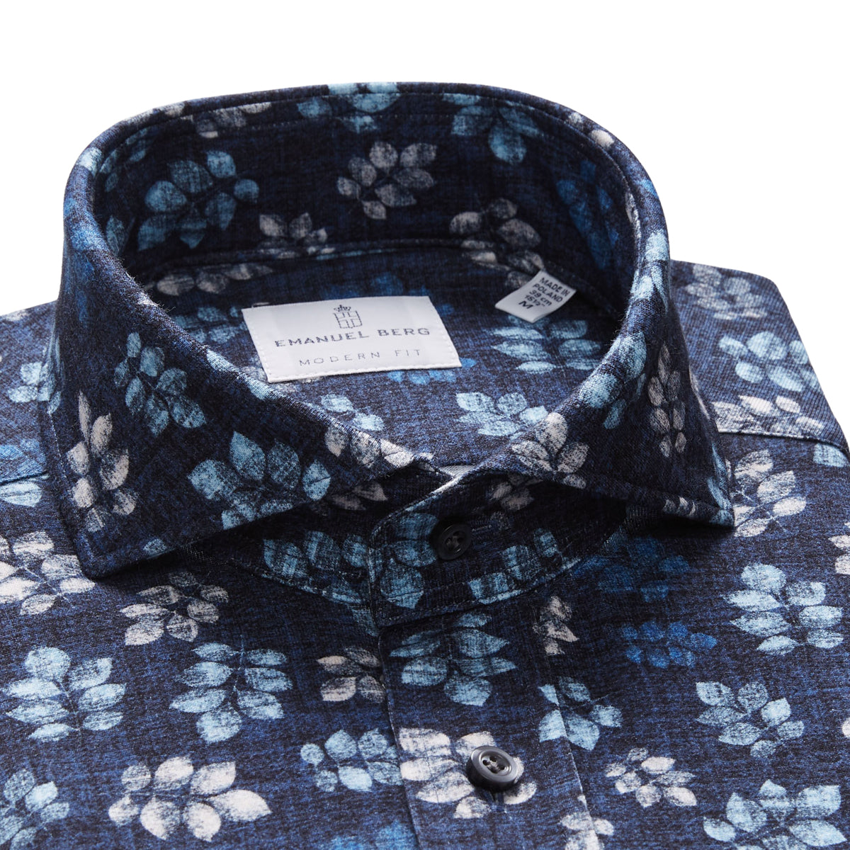 Stretch Jersey Knit Shirt in Dark Blue — Emanuel Berg