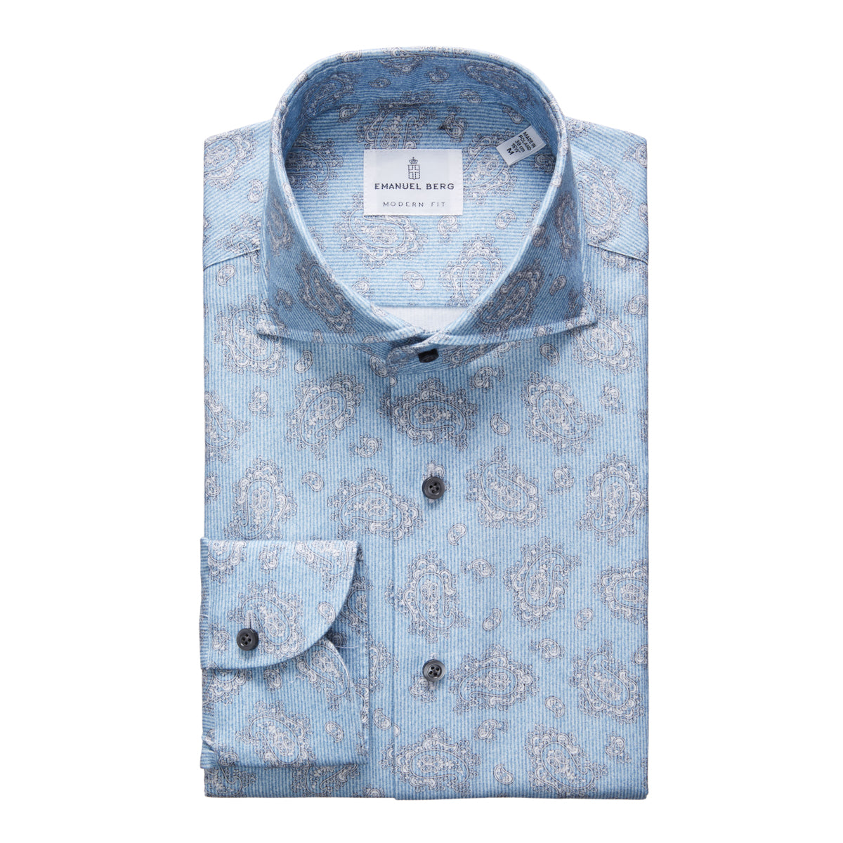 Ultra-Soft Brushed Twill Shirt in Bright Blue — Emanuel Berg