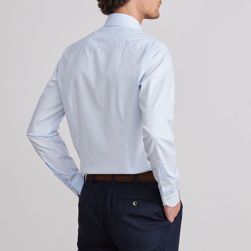Yoga Twill Premium Stretch Shirt in Light Pastel Blue — Emanuel Berg