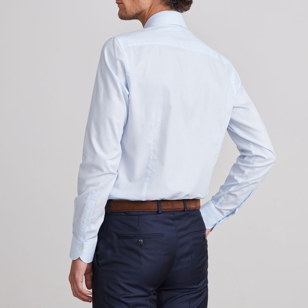 Yoga Twill Premium Stretch Shirt in Light Pastel Blue — Emanuel Berg