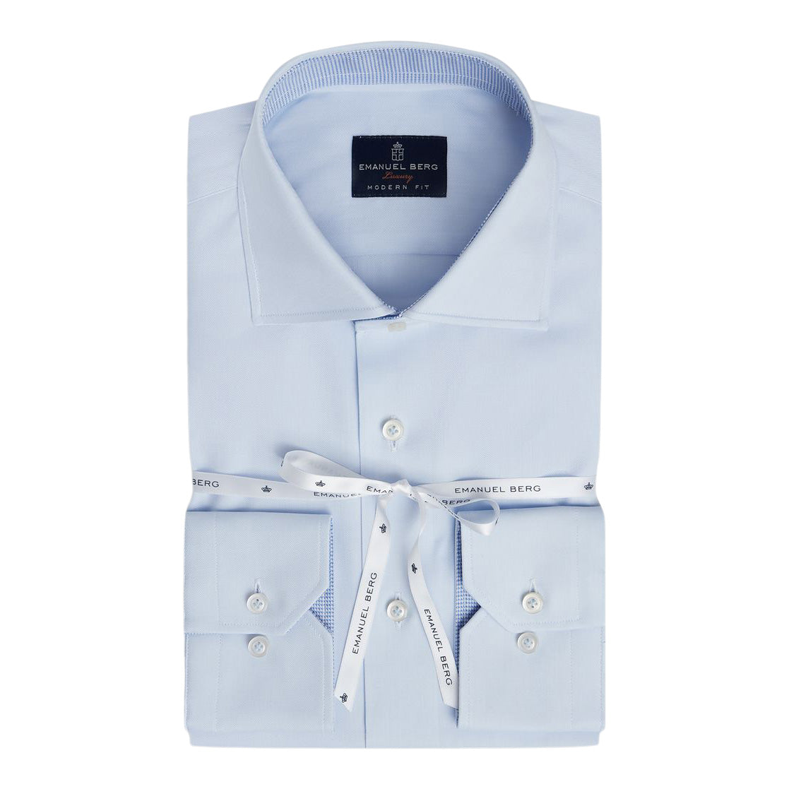 Yoga Twill Premium Stretch Shirt in Light Pastel Blue — Emanuel Berg