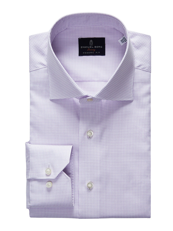 Yoga Twill Premium Stretch Shirt in Light Pastel Purple — Emanuel Berg
