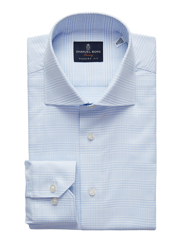 Yoga Twill Premium Stretch Shirt in Light Pastel Blue — Emanuel Berg