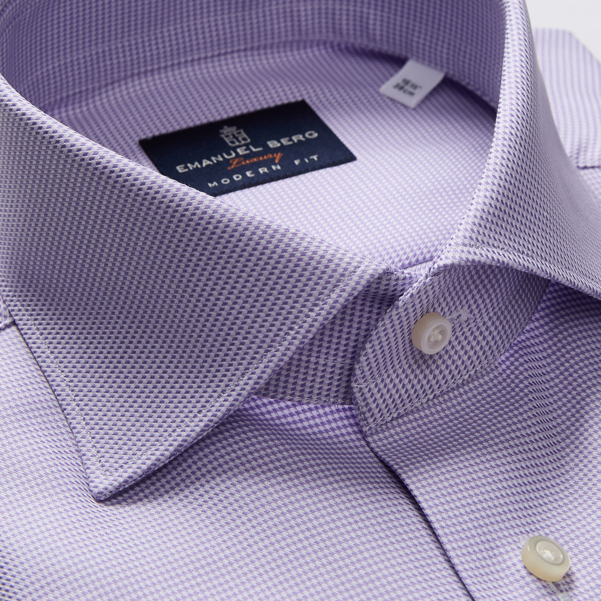 Yoga Twill Premium Stretch Shirt in Light Pastel Purple — Emanuel Berg