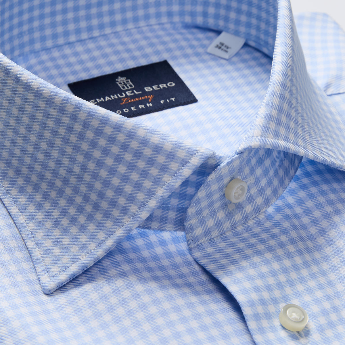 Yoga Twill Premium Stretch Shirt in Light Pastel Blue — Emanuel Berg