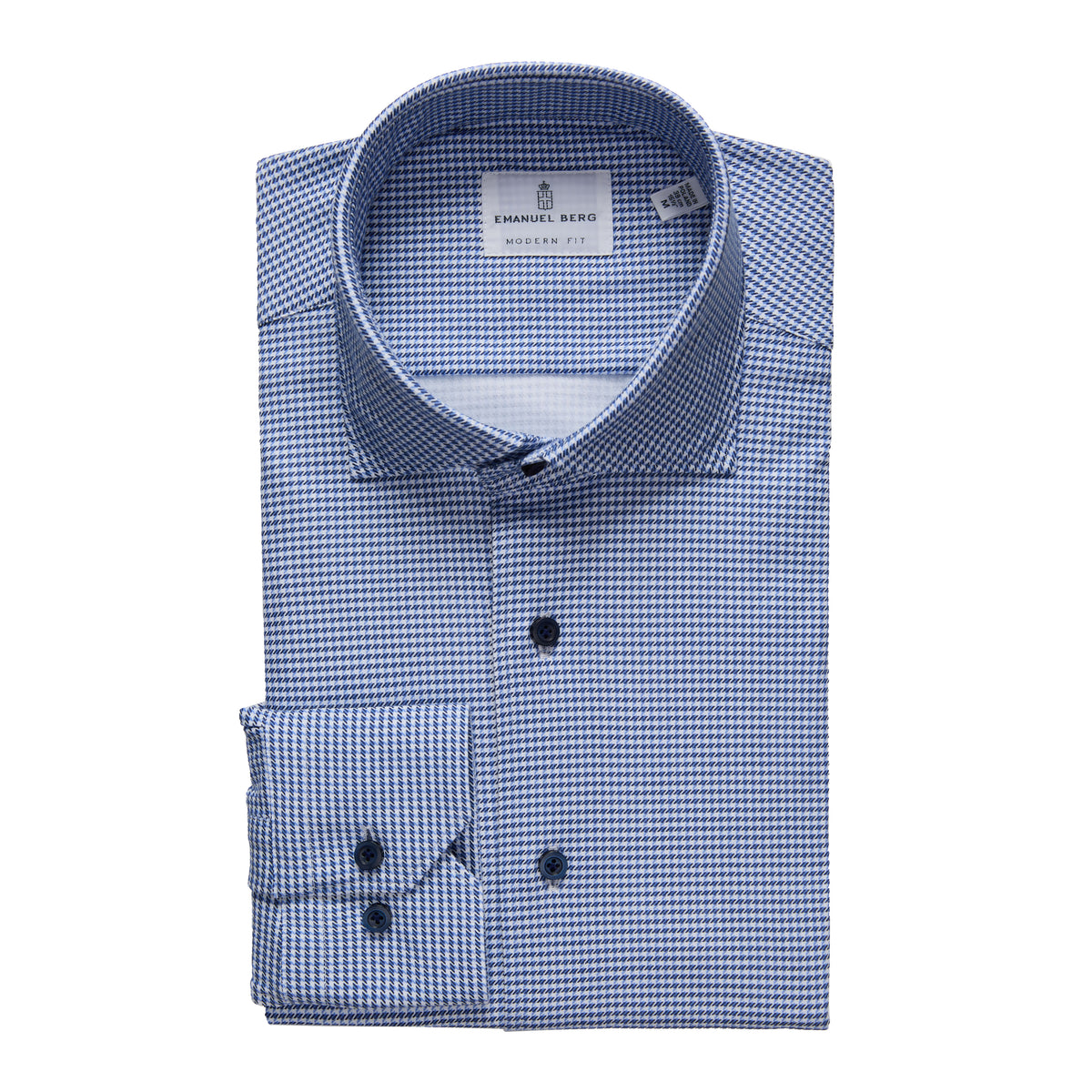 Modern 4 Flex Stretch Knit Shirt in Bright Blue — Emanuel Berg