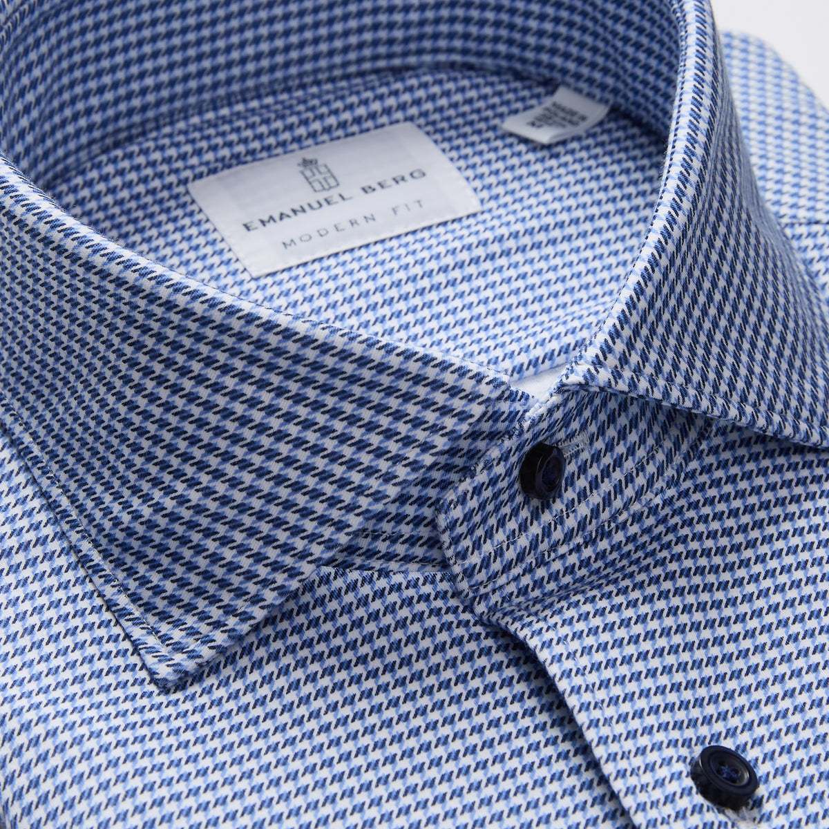 Modern 4 Flex Stretch Knit Shirt in Bright Blue — Emanuel Berg