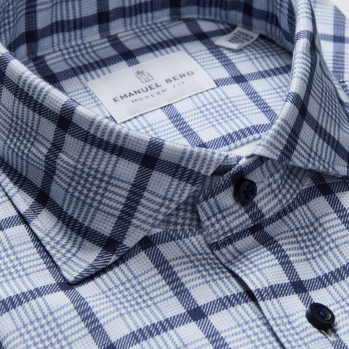 Modern 4Flex Stretch Knit Shirt in Medium Blue — Emanuel Berg