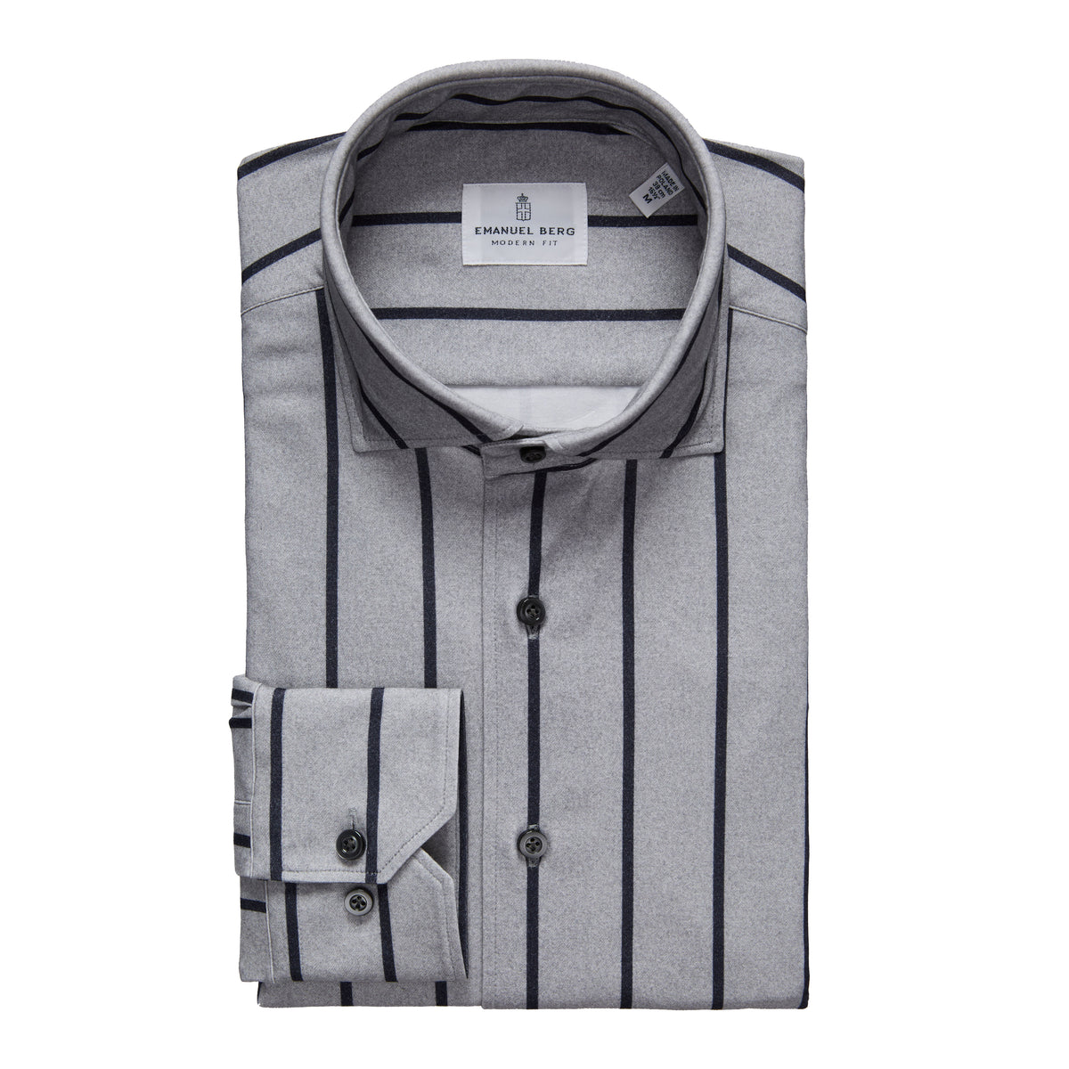 Modern 4Flex Stretch Knit Shirt in Medium Grey — Emanuel Berg