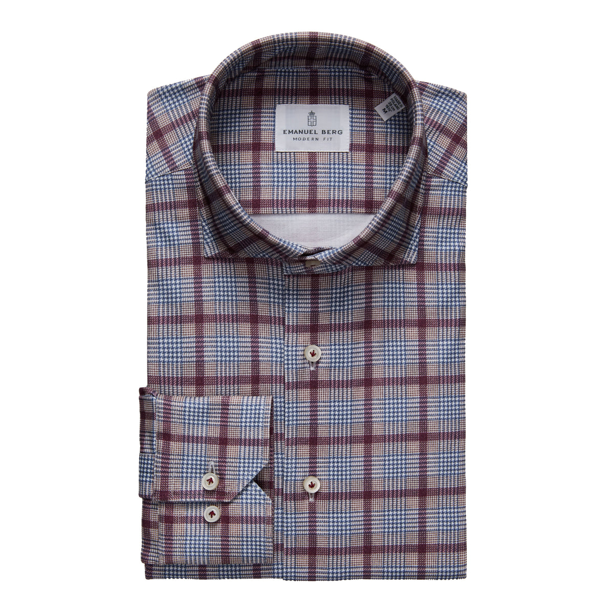 Modern 4 Flex Stretch Knit Shirt in Medium Red — Emanuel Berg