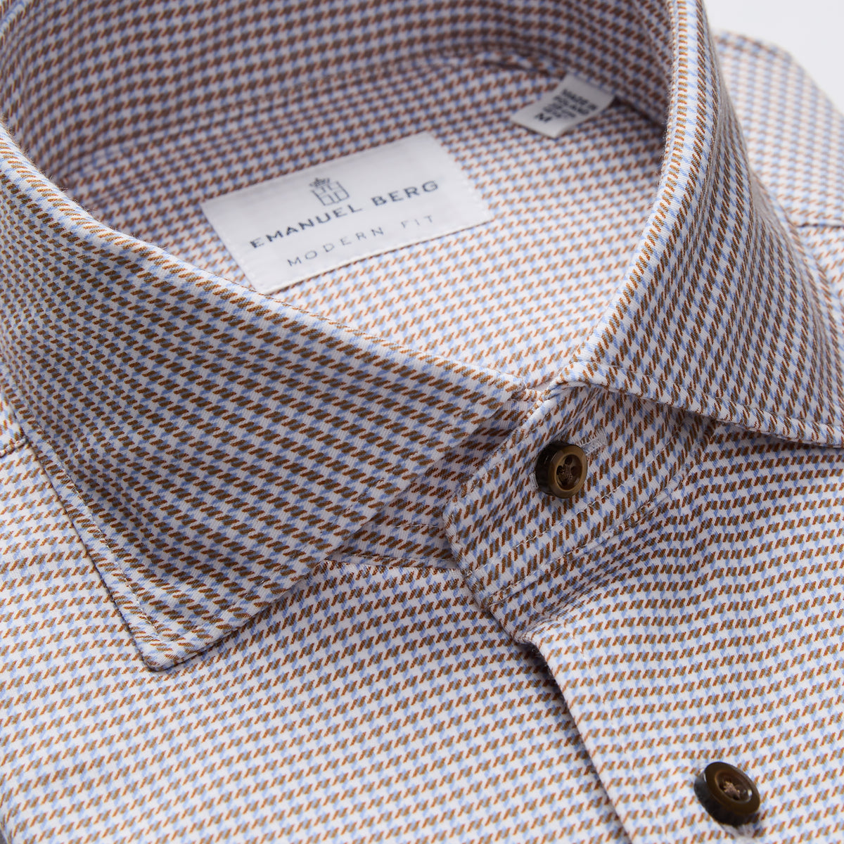 Modern 4Flex Stretch Knit Shirt in Light Pastel Brown — Emanuel Berg
